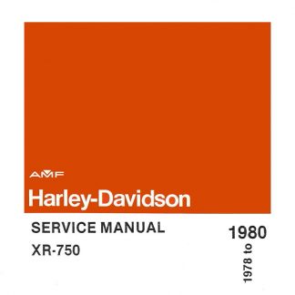 1978-1980 XR 750 Models Service Manual