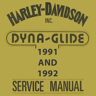 1991-1992 Dyna Models Service Manual