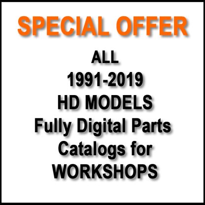 1991-2019 Harley Davidson Models Parts Catalogs for Workshops