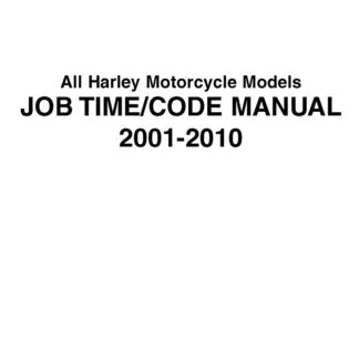 2001-2010 Harley Job Time/Flat rate/Code Manuals