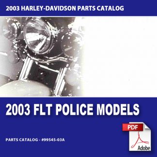 2003 Touring Police Models Parts Catalog