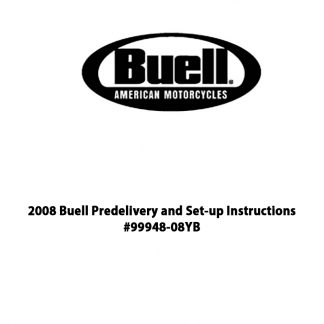 2008 Buell Predelivery Set-up Instructions