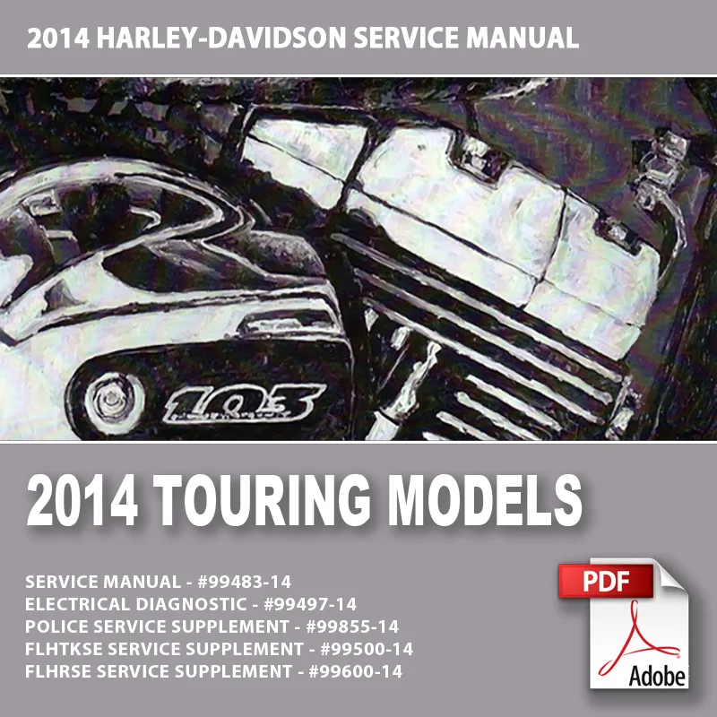 thumbnail image 2 of Harley-Davidson 2014 Touring Service Manual – Comb Bound, Paper Media 2 of 6
