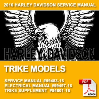 2016 Trike Models Service Manual Set #99601-16