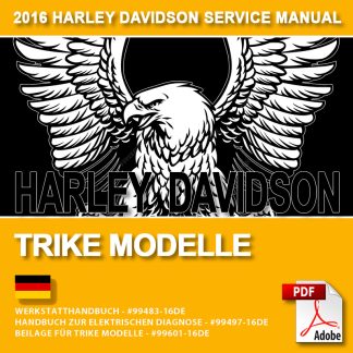 2016 Trike Modelle Werkstatthandbuch #99601-16DE