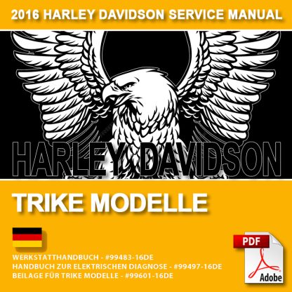 2016 Trike Modelle Werkstatthandbuch #99601-16DE